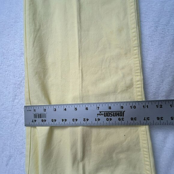 Pacific Coast Highway Women's Fade Out Straight Leg High Rise Pants Yellow 36 - Picture 9 of 9